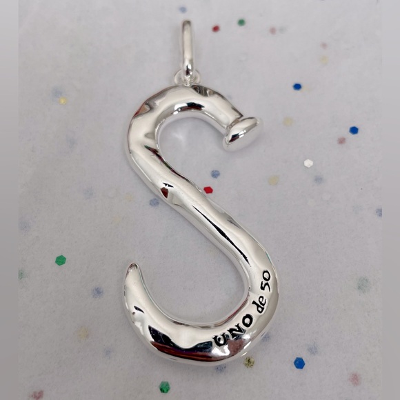 Uno de 50 • Initial S • Silver plated • Large - Picture 3 of 10